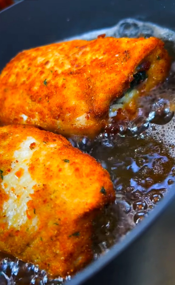 Mushroom stuffed chicken breast